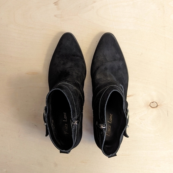 Essex Lane Nara Black Suede Bootie Boots - Picture 6 of 13